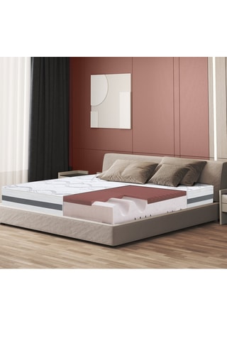 Matelas mousse thermosensible et à mémoire de forme Carbone - Epaisseur 27 cm - Mi-ferme
