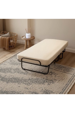 Lit pliant avec matelas Brandina - 80 x 190 cm
