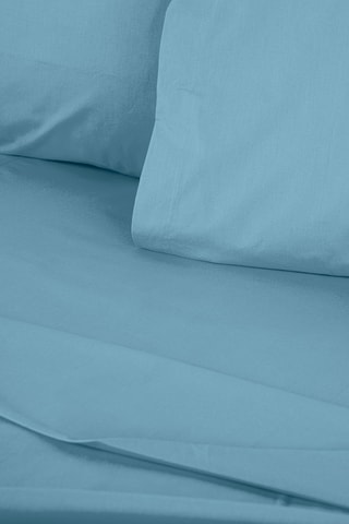 Drap-housse en coton renforcé 145 fils/cm² Tonne Marie - Bleu clair