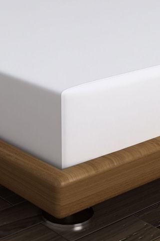 Drap-housse en coton 61 fils/cm² - Blanc