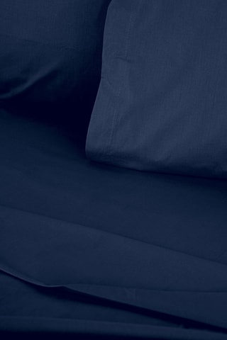Drap-housse en coton renforcé 145 fils/cm² Tonne Marie - Bleu foncé