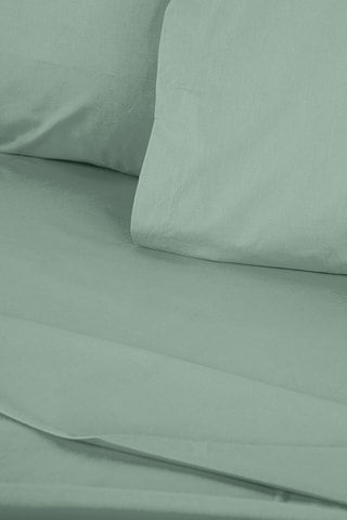 Drap-housse en coton renforcé 145 fils/cm² Tonne Mixte - Vert