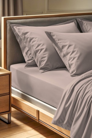 Drap-housse en coton renforcé 145 fils/cm² Tonne Brune - Beige