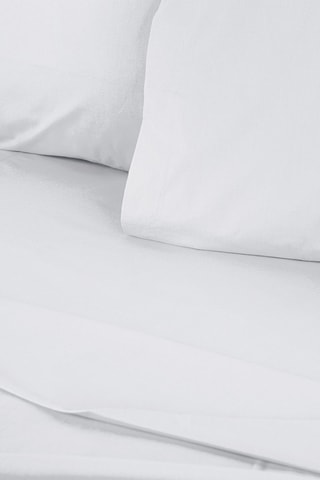 Drap-housse en coton 57 fils/cm² - Blanc