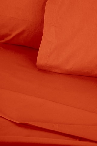 Drap-housse en coton renforcé 145 fils/cm² Tonne Orage - Orange