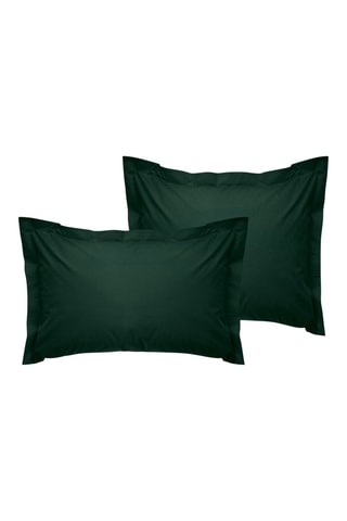 2 taies d'oreiller en coton renforcé 155 fils/cm² Tonne Verte - Vert foncé