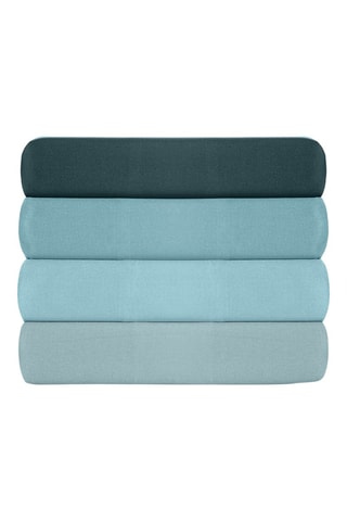 2 taies d'oreiller en coton renforcé 145 fils/cm² Tonne Mavie - Bleu