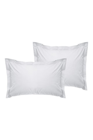 2 taies d'oreiller en coton 80 fils/cm² Tonne - Blanc