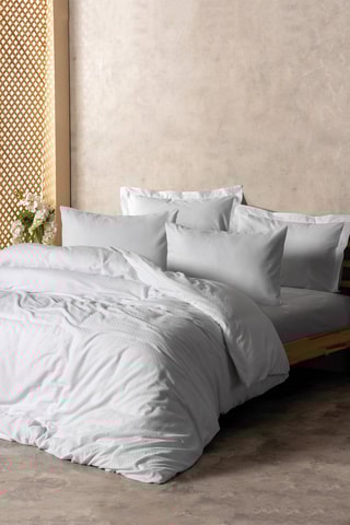 Parure de couette en coton 57 fils/cm² Blanc