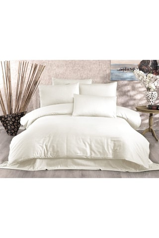 Parure de couette en coton 120 fils/cm² - Crème