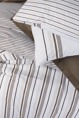 Parure de couette en coton 57 fils/cm² Swell - Marron