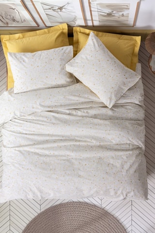 Parure de couette en coton 57 fils/cm² Tiny - Moutarde