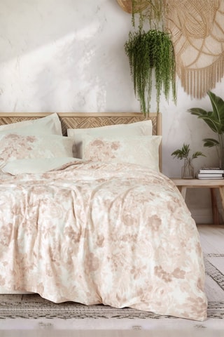 Parure de couette en coton 57 fils/cm² Vestige - Beige