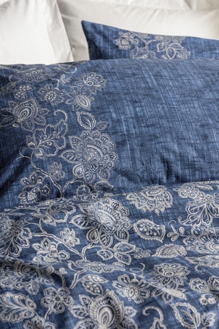 Parure de couette en coton 145 fils/cm² - Bleu