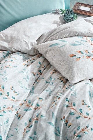 Parure de couette en coton 58 fils/cm² Lendell - Blanc