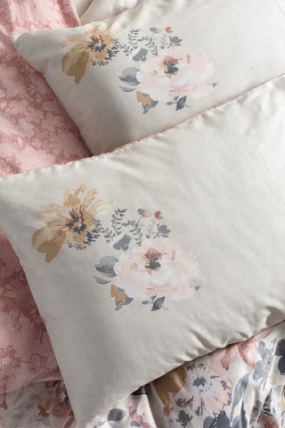 Parure de couette en satin de coton - Rose