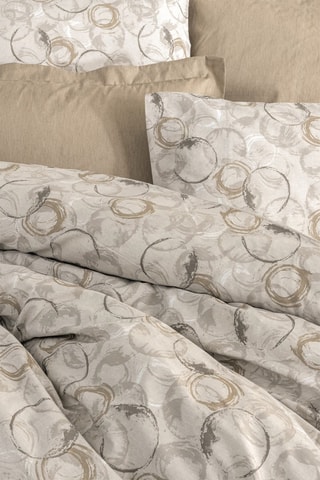 Parure de couette en coton renforcé 145 fils/cm² Moil - Beige