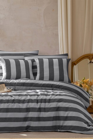 Parure de couette en coton 47 fils/cm² Max Yollu Saten - Noir