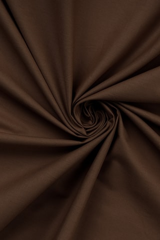 Drap plat en coton renforcé 155 fils/cm² Tonne Brune - Marron foncé