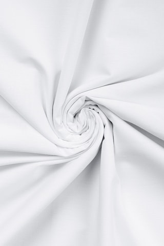 Drap plat en coton renforcé 155 fils/cm² Tonne Grise - Blanc