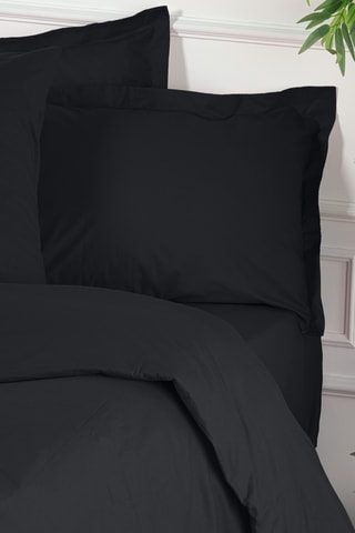 Housse de couette en coton renforcé 155 fils/cm² Tonne Grise - Noir