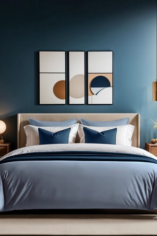 Housse de couette en coton renforcé 145 fils/cm² Tonne Marie - Bleu gris