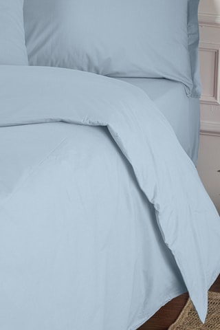 Housse de couette en coton renforcé 145 fils/cm² Tonne Marie - Bleu gris