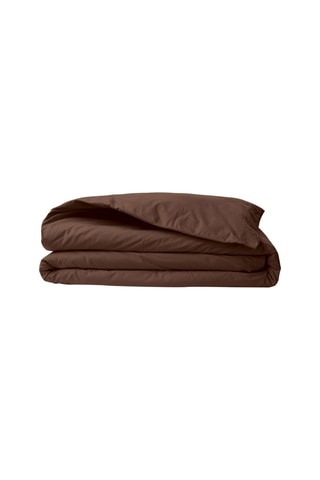 Housse de couette en coton renforcé 155 fils/cm² Tonne Brune - Marron foncé