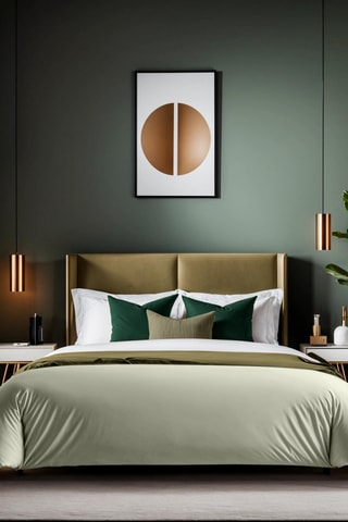 Housse de couette en coton renforcé 155 fils/cm² Tonne Verte - Kaki