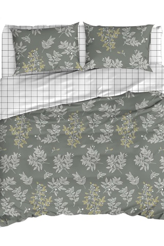 Parure de couette en coton 47 fils/cm² LineLeaf - Vert