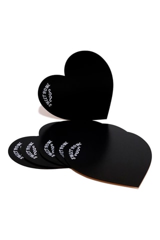 6 sets de table Noir - 29 x 29 x 0,3 cm