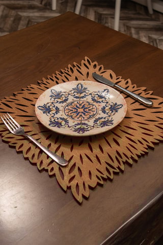 4 sets de table en bois 36 x 36 cm