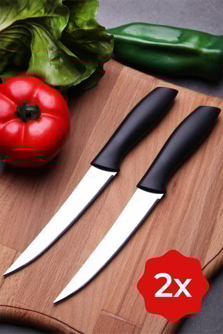 2 couteaux chef en acier inoxydable - 27,2 cm