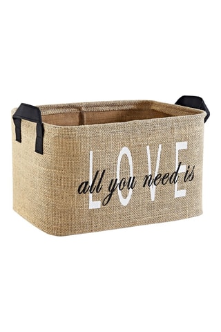Panier de rangement - 30 x 18 x 22 cm - Marron clair