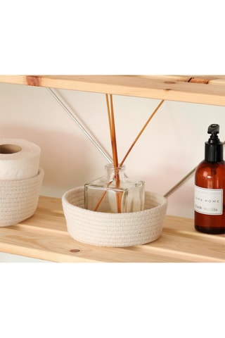 3 paniers de rangement - 15 x 15 x 6 cm - Blanc