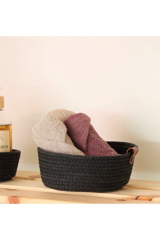 3 paniers de rangement - 15/20/25 cm - Noir