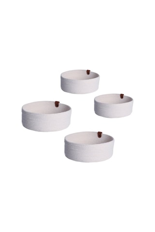4 paniers - 15/20 cm - Ecru