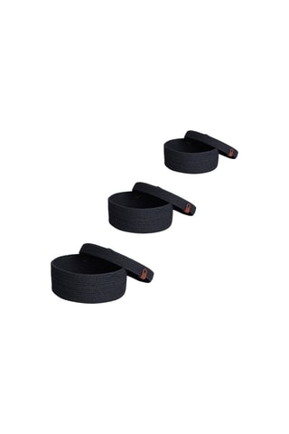 3 paniers de rangement - 15/20/25 cm - Noir