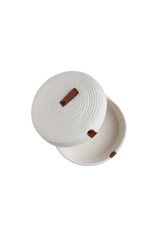 3 paniers de rangement - 20 x 20 x 9 cm - Blanc