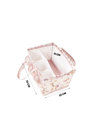 Panier de rangement - 30 x 21 x 20 cm - Rose