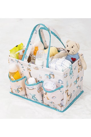 Panier de rangement - 30 x 21 x 20 cm - Bleu clair