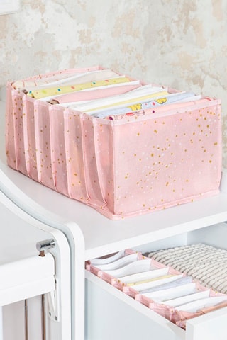 Panier de rangement - 37 x 18 x 24 cm - Rose