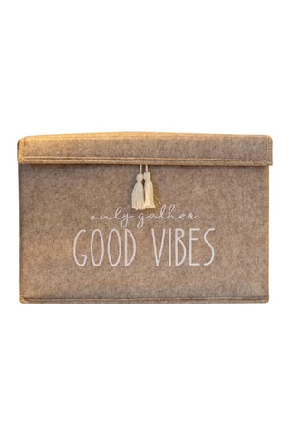 Panier de rangement - 35 x 23 x 23 cm - Beige