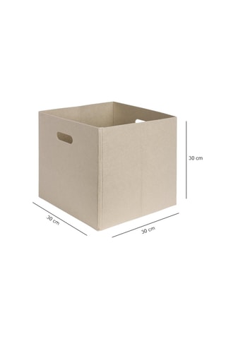 4 cubes de rangement - Ecru
