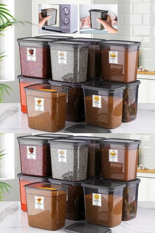 24 boîtes de rangement en plastique sans BPA - 2 l 