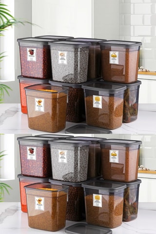 24 boîtes de rangement en plastique sans BPA - 2 l 