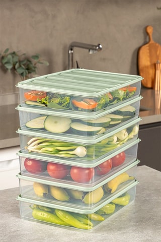 6 boîtes de rangement - 3500 ml