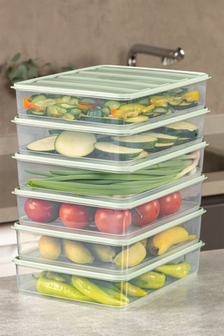 6 boîtes de rangement - 3500 ml