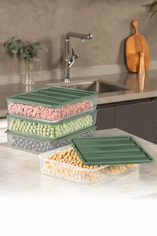 4 boîtes de rangement - 3500 ml