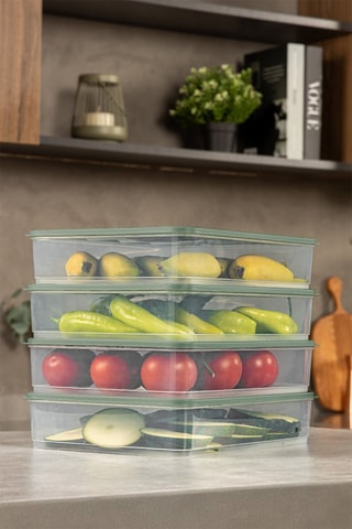 4 boîtes de rangement - 3500 ml